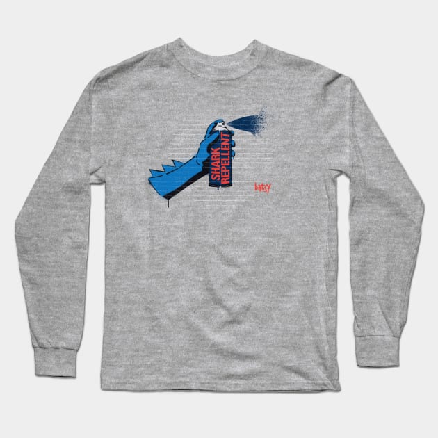 Weapon Of Shark Destruction Long Sleeve T-Shirt by monsieurgordon